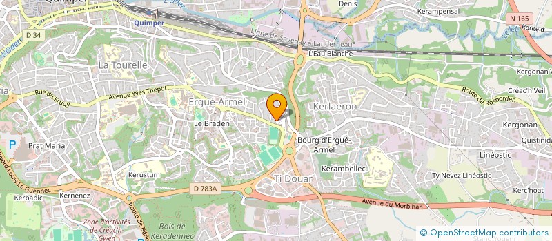 localisation de l'entreprise MONSIEUR ALEXANDRE DORVILLE à QUIMPER