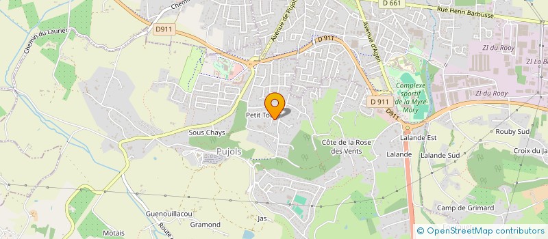 localisation de l'entreprise MONSIEUR ALEXANDRE DRUET à PUJOLS