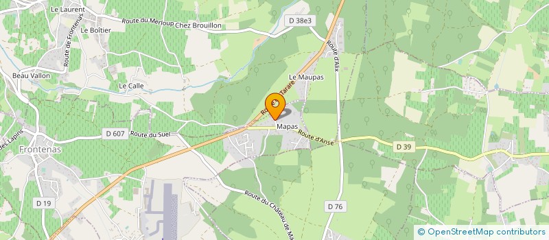 localisation de l'entreprise MONSIEUR ALEXANDRE DUMONTEIL  FRONTENAS