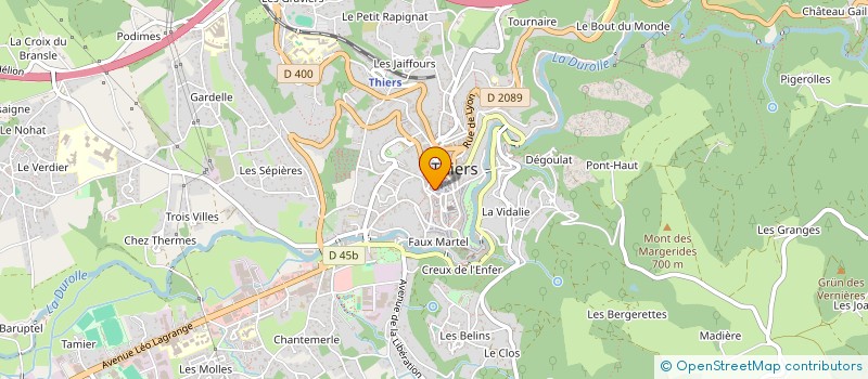 localisation de l'entreprise MONSIEUR ALEXANDRE DUQUENNE  THIERS