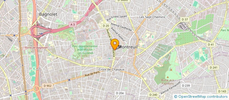 localisation de l'entreprise MONSIEUR ALEXANDRE ESSOLTANI  MONTREUIL
