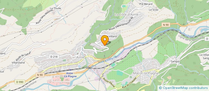 localisation de l'entreprise MONSIEUR ALEXANDRE FASOLO  LA PLAGNE TARENTAISE