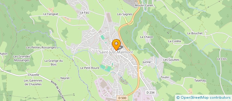 localisation de l'entreprise MONSIEUR ALEXANDRE FAURY à SAINT-JUST-MALMONT