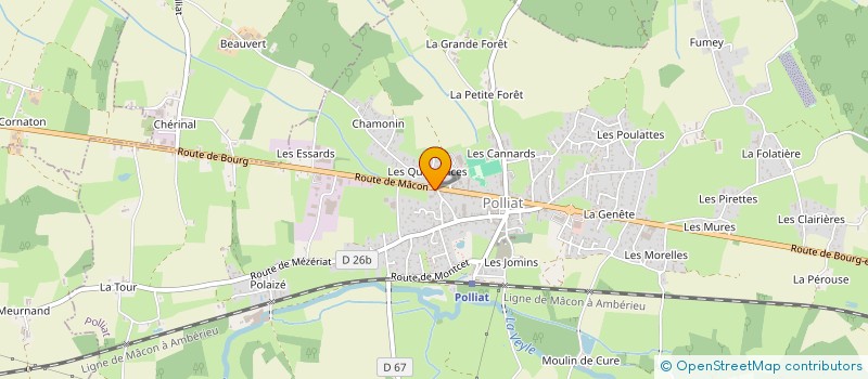 localisation de l'entreprise MONSIEUR ALEXANDRE FLAMIN à POLLIAT