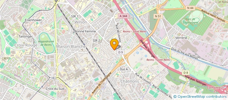 localisation de l'entreprise MONSIEUR ALEXANDRE FONTAINE  REIMS