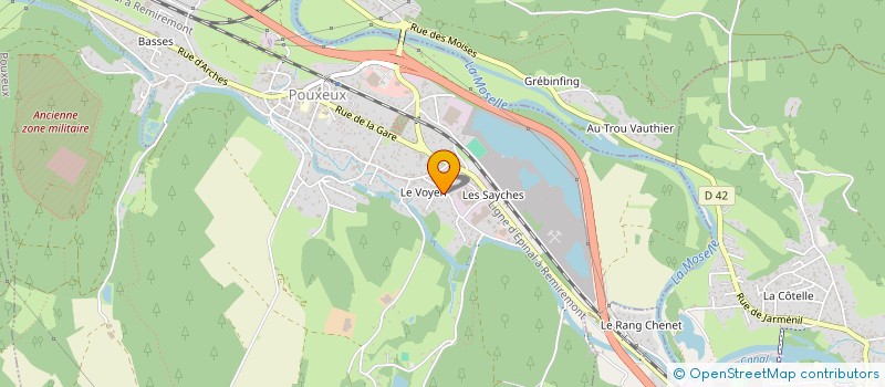 localisation de l'entreprise MONSIEUR ALEXANDRE FROSSARD  POUXEUX