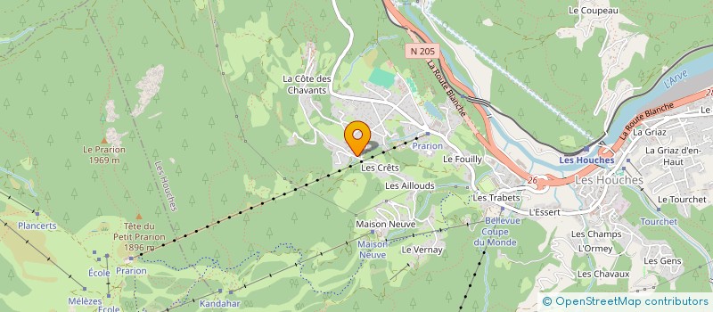 localisation de l'entreprise MONSIEUR ALEXANDRE GAUD  LES HOUCHES