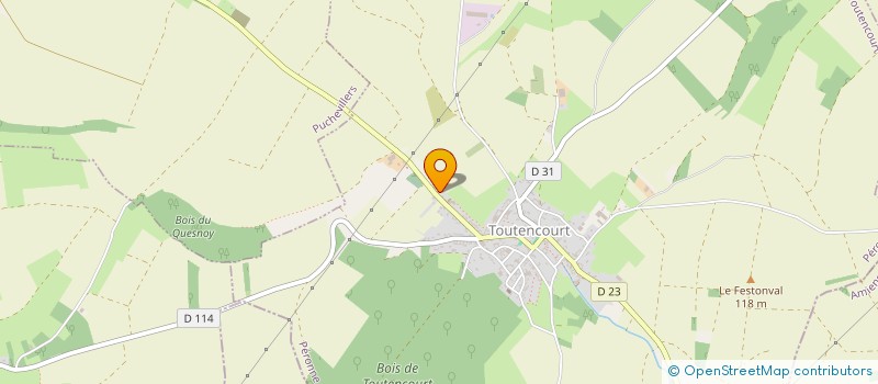 localisation de l'entreprise MONSIEUR ALEXANDRE GIEL  TOUTENCOURT