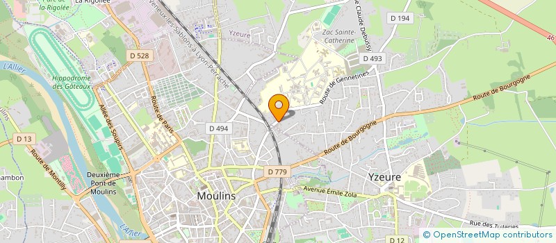 localisation de l'entreprise MONSIEUR ALEXANDRE GOUSSOT à YZEURE