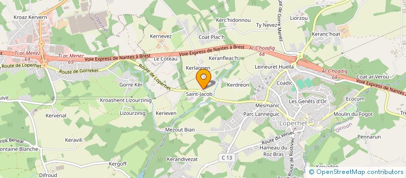 localisation de l'entreprise MONSIEUR ALEXANDRE GUERIN  LOPERHET