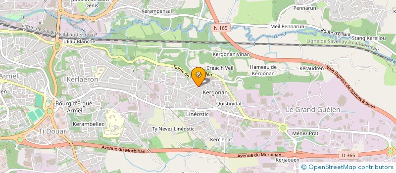 localisation de l'entreprise MONSIEUR ALEXANDRE LABORDE  QUIMPER