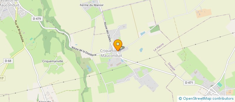 localisation de l'entreprise MONSIEUR ALEXANDRE LAFOSSE  CRIQUETOT-LE-MAUCONDUIT