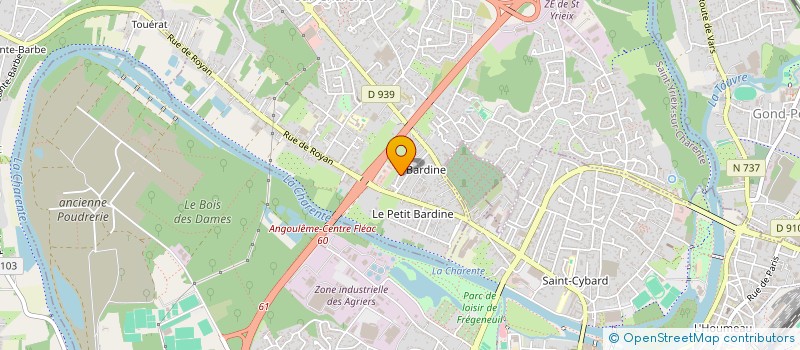 localisation de l'entreprise MONSIEUR ALEXANDRE LEBRUN à SAINT-YRIEIX-SUR-CHARENTE