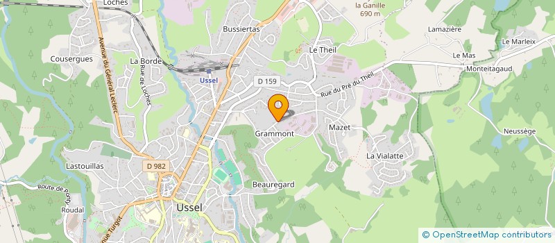 localisation de l'entreprise MONSIEUR ALEXANDRE LECOQ  USSEL