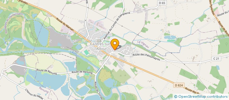 localisation de l'entreprise MONSIEUR ALEXANDRE MAITRE  CAZERES-SUR-L'ADOUR