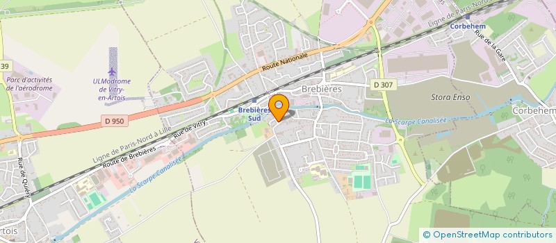 localisation de l'entreprise MONSIEUR ALEXANDRE MANNIEZ  BREBIERES