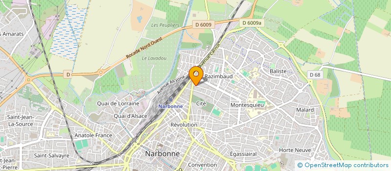 localisation de l'entreprise MONSIEUR ALEXANDRE MEBS  NARBONNE