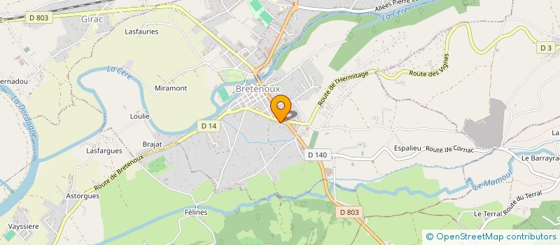 localisation de l'entreprise MONSIEUR ALEXANDRE MOLES  BRETENOUX