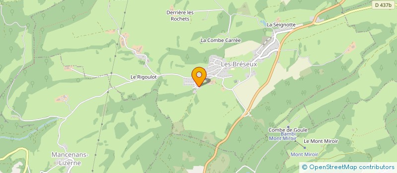 localisation de l'entreprise MONSIEUR ALEXANDRE MONNET  LES BRESEUX