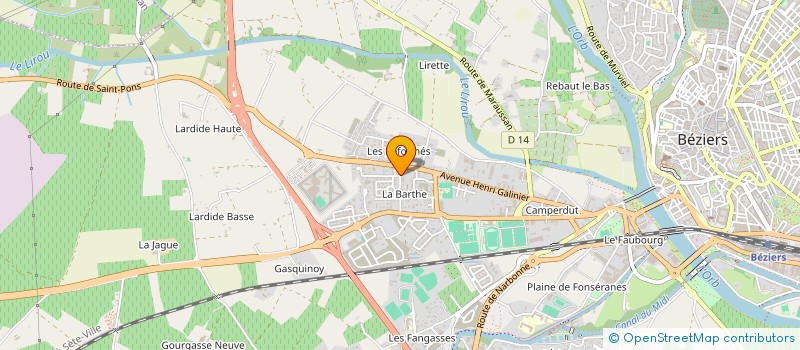 localisation de l'entreprise MONSIEUR ALEXANDRE MOURIER à BEZIERS