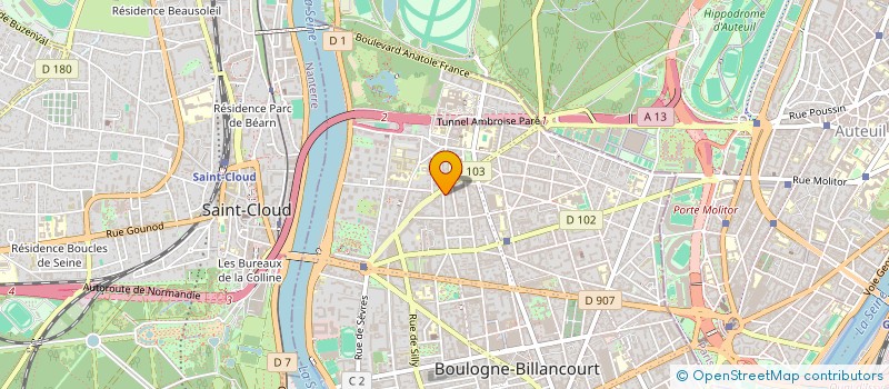 localisation de l'entreprise MONSIEUR ALEXANDRE PERRAUDIN  BOULOGNE-BILLANCOURT