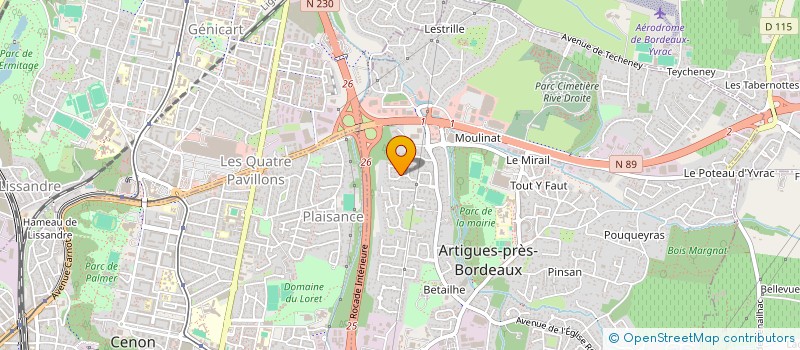 localisation de l'entreprise MONSIEUR ALEXANDRE PETIT  ARTIGUES-PRES-BORDEAUX