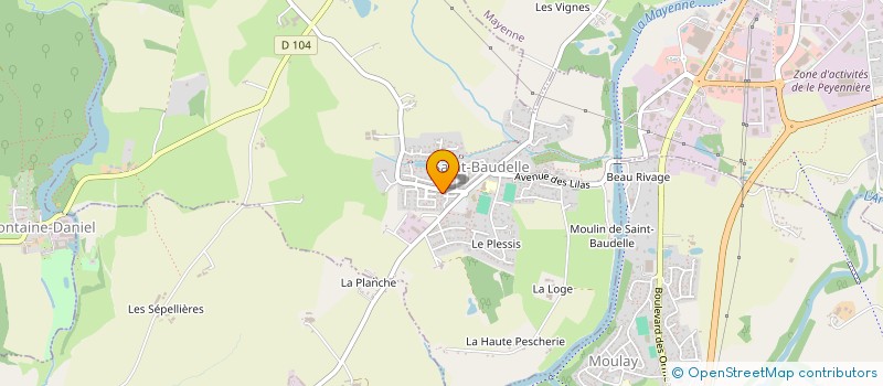 localisation de l'entreprise MONSIEUR ALEXANDRE PETIT  SAINT-BAUDELLE