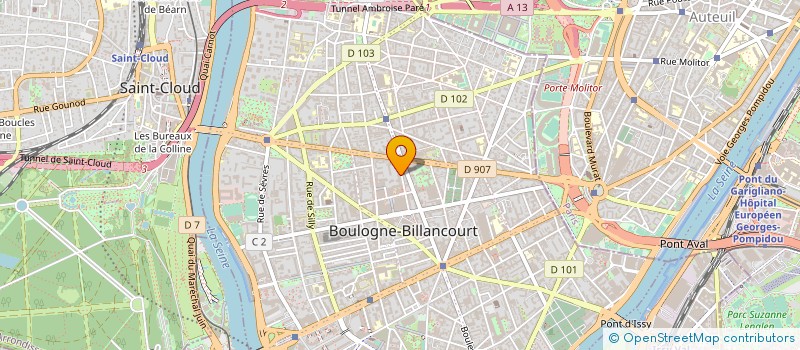 localisation de l'entreprise MONSIEUR ALEXANDRE PIQUION à BOULOGNE-BILLANCOURT
