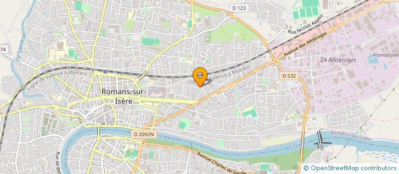 localisation de l'entreprise MONSIEUR ALEXANDRE PIRON  ROMANS-SUR-ISERE