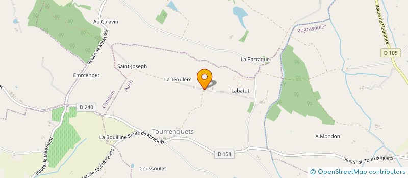 localisation de l'entreprise MONSIEUR ALEXANDRE POLY  TOURRENQUETS