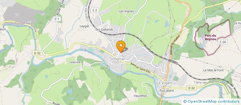 localisation de l'entreprise MONSIEUR ALEXANDRE PORTHEAULT à SOLIGNAC