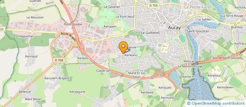 localisation de l'entreprise MONSIEUR ALEXANDRE POTIER à AURAY