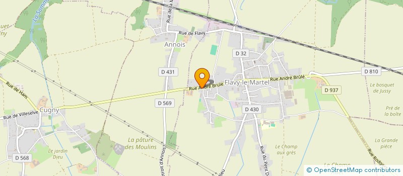 localisation de l'entreprise MONSIEUR ALEXANDRE REGNIER à FLAVY LE MARTEL