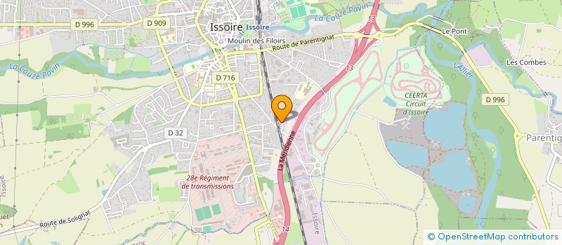 localisation de l'entreprise MONSIEUR ALEXANDRE REGNIER  ISSOIRE