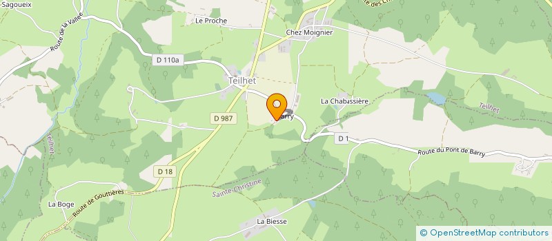 localisation de l'entreprise MONSIEUR ALEXANDRE RIVIERE  TEILHET