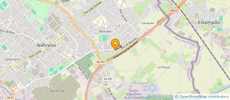 localisation de l'entreprise MONSIEUR ALEXANDRE RONDELAERE  WATTRELOS