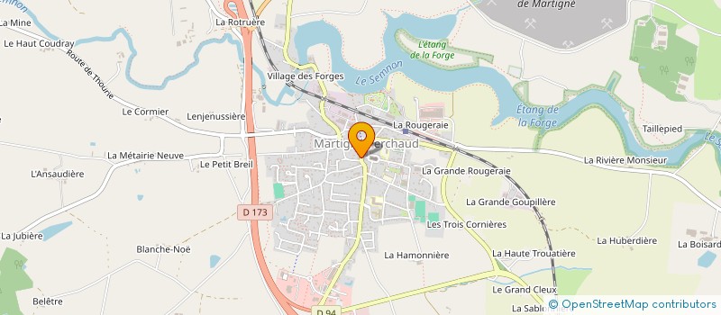 localisation de l'entreprise MONSIEUR ALEXANDRE ROUL  MARTIGNE-FERCHAUD