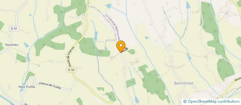 localisation de l'entreprise MONSIEUR ALEXANDRE SABATIER  LA SALVETAT-BELMONTET