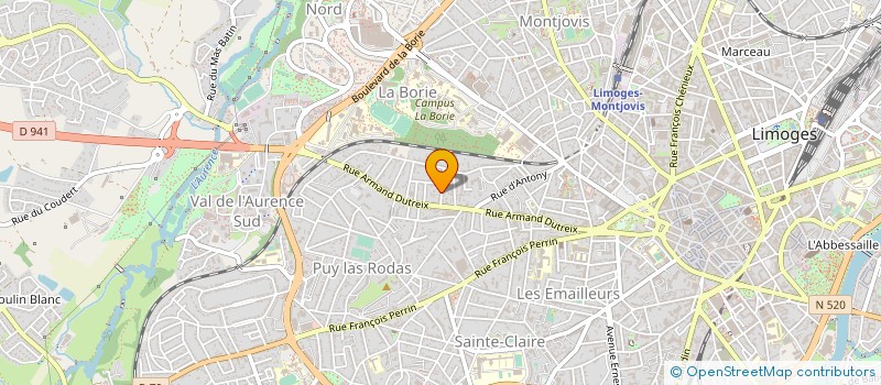 localisation de l'entreprise MONSIEUR ALEXANDRE SADER à LIMOGES
