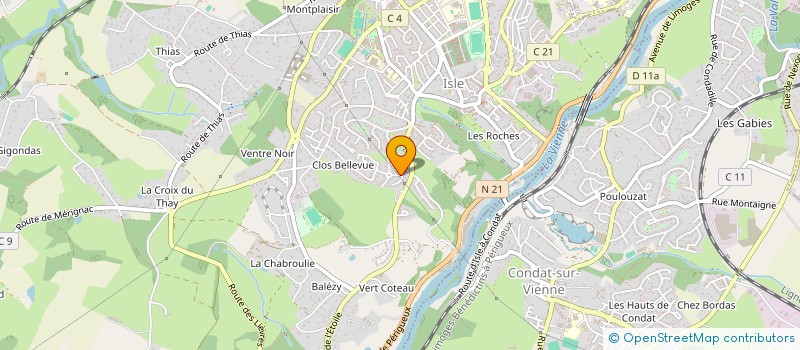 localisation de l'entreprise MONSIEUR ALEXANDRE VERGNAUD  ISLE