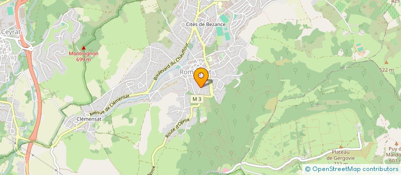 localisation de l'entreprise MONSIEUR ALEXANDRE VERGNE  ROMAGNAT