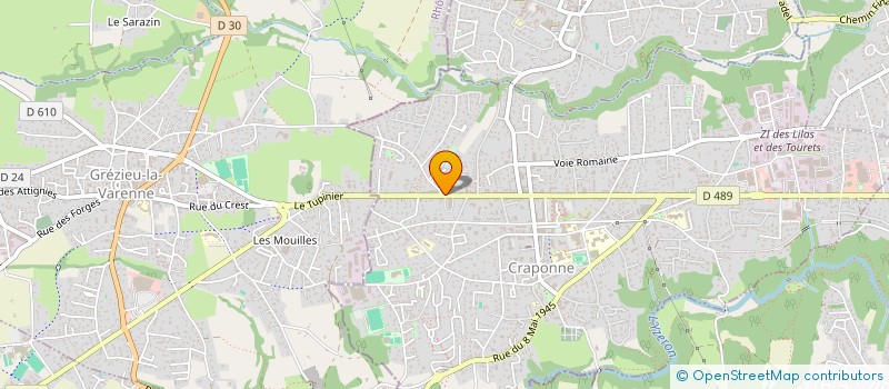 localisation de l'entreprise MONSIEUR ALEXANDRE VEYRE  CRAPONNE