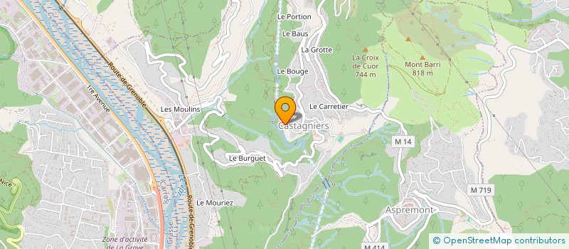 localisation de l'entreprise MONSIEUR ALEXANDRE ZANGHI  CASTAGNIERS