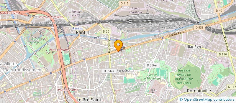 localisation de l'entreprise MONSIEUR ALEXANDRE ZERAH  PANTIN