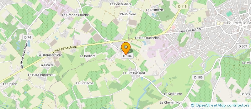 localisation de l'entreprise MONSIEUR ALEXIS ANDRE à LE LOROUX-BOTTEREAU