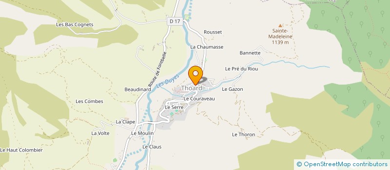 localisation de l'entreprise MONSIEUR ALEXIS ARSAC  THOARD