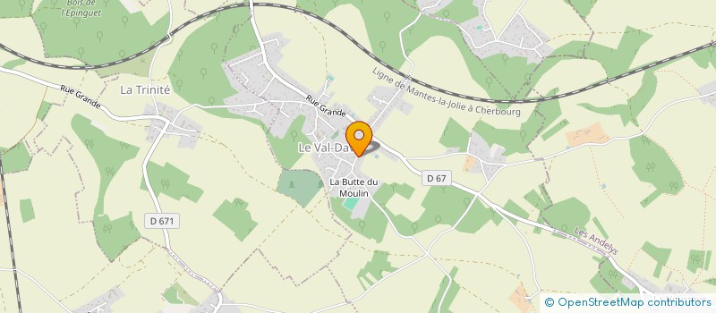 localisation de l'entreprise MONSIEUR ALEXIS AUBERT  LE VAL-DAVID