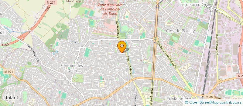 localisation de l'entreprise MONSIEUR ALEXIS BADET  FONTAINE-LES-DIJON