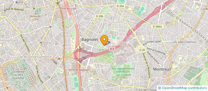 localisation de l'entreprise MONSIEUR ALEXIS BESSON à BAGNOLET