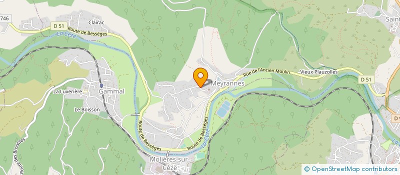 localisation de l'entreprise MONSIEUR ALEXIS BEZZIOU  MEYRANNES